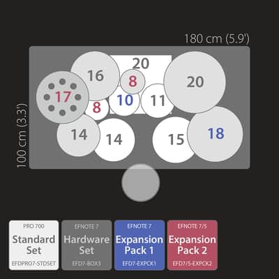 EFNOTE PRO 704 Traditional Electronic Drum Set White Sparkle image 2