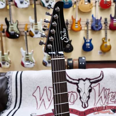 Suhr Custom Set Neck Modern HSH Flame Maple Top Blower Switch 24 Stainless Steel Jumbo Frets Bahama Blue 6.95 lbs image 7