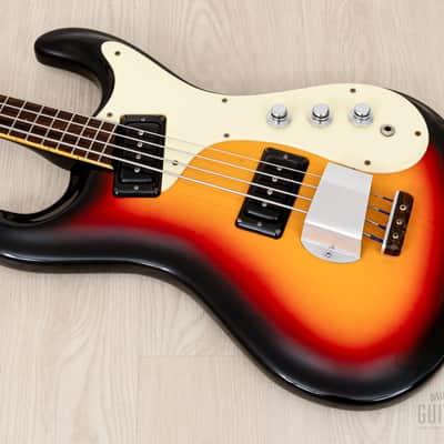 2000s Mosrite USA Mark I 1964 Custom Ventures Model Bass Sunburst w/ Vintage Case, Fillmore Japan image 10