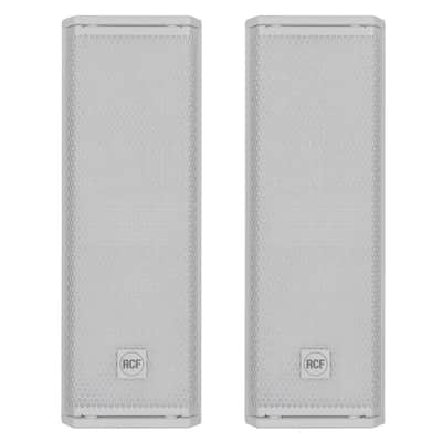 RCF NXL 14-A W Dual 6" 2-Way Point Source Column Speaker- White 2-Pack image 1