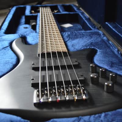 Schecter Stiletto Studio-6 Active 6-String Bass See-Thru Black Satin image 2