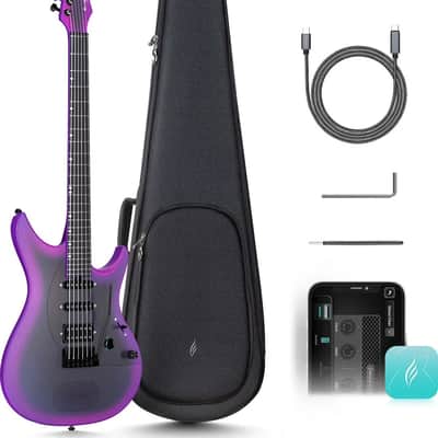 Enya Inspire: Carbon Fiber Super ST Smart Guitar in Purple Finish