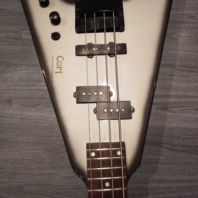 Cort Space Arrow Bass 1980's Headless Flying V Silverburst image 10