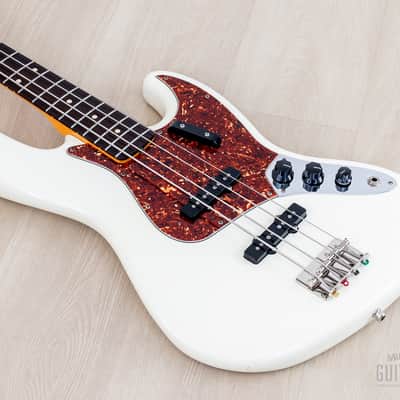 2006 Fender American Vintage '62 Jazz Bass Olympic White w/ Lindy Fralin Split Jazz Pickups image 10