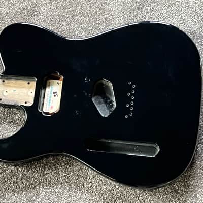 G&L Fullerton ASAT Classic Bluesboy guitar body left handed black image 1