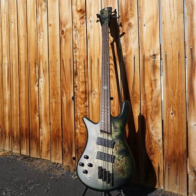 Spector NS Dimension 4 Multi Scale Haunted Moss Matte Left Handed 4-String Bass Guitar w/ Gig Bag (NOS) image 2