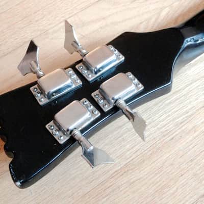 1970s Mosrite Firstman Vintage Electric Bass Guitar Black Mark I Japan Avenger image 5