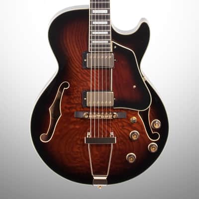 Ibanez Artcore Expressionist AG95QA Hollowbody Electric Guitar, Dark Brown Sunburst image 1