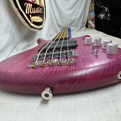 Warwick Pro Series Teambuilt GPS1485 07PA ASH FR Corvette $$ Double Buck 5-string Bass with COA + Gig Bag 2022 - French Violet Transparent Satin image 19