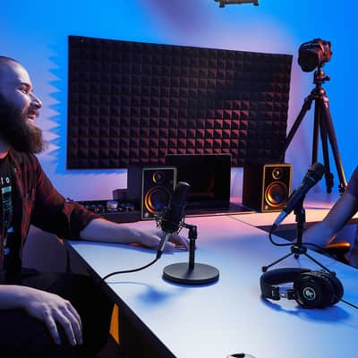 Mackie M Caster Live White Streaming Podcasting Smartphone/USB Mixer+EM-91C Mic image 7