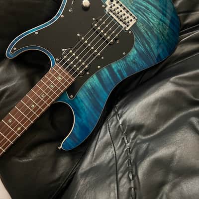 Suhr Standard Waterfall Burl Aqua Blue image 12