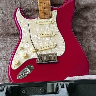 Fender Mod Shop Stratocaster - Crimson Red Transparent over Mahogany - LEFTY image 1