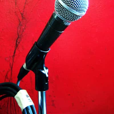 Vintage 1980's USA Shure SM58 Handheld Cardioid Dynamic Microphone Low Z w mic clip & cable image 5