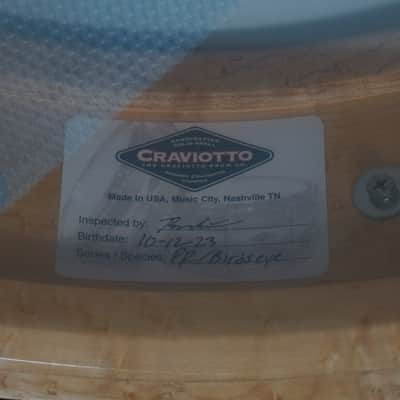 Craviotto 4.5x14" Private Reserve Birdseye Maple Snare Drum image 7