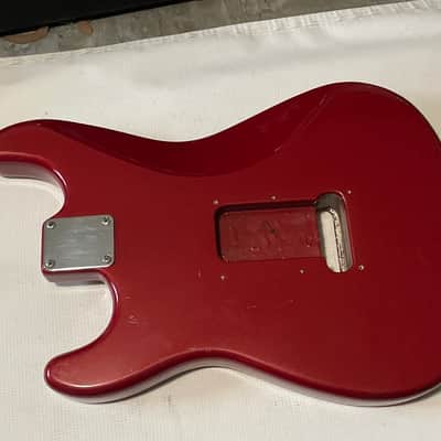 1995 MIM Fender Mexico Candy Apple Red Stratocaster Guitar Body 6 Post Tremolo image 13