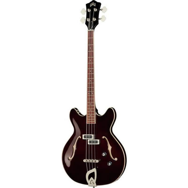 Guild Starfire I Bass Semi-Hollow Body Double-Cut, Short-scale Vintage Walnut image 1