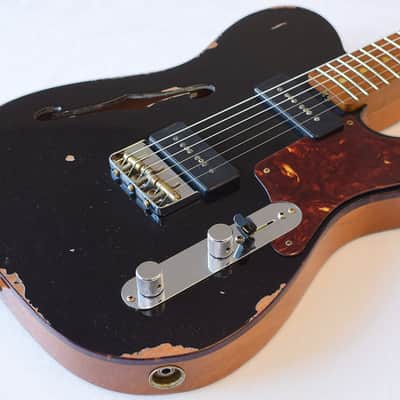 Fender Telecaster Thinline Relic P90 LTD Black image 9