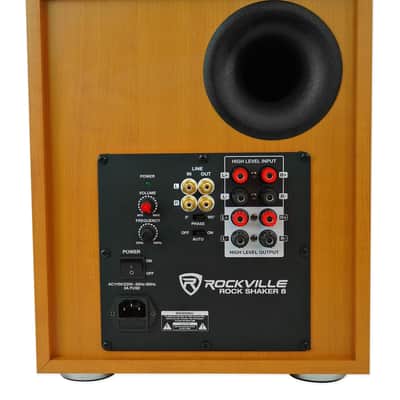 Rockville BluTube Bluetooth Tube Amplifier+Wood Bookshelf Speakers+Stands+Sub image 6