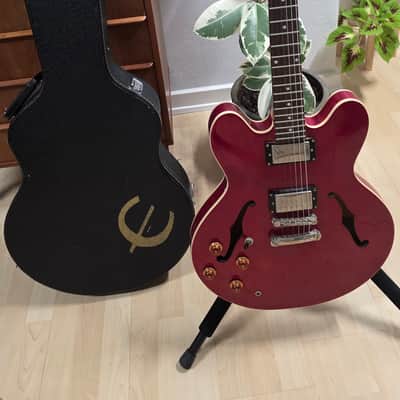 Epiphone ES-335 DOT LH Left Hand Cherry Red HARD CASE Lefty Handed 335 ES335 Semi-Hollowbody Hollow Body Electric Guitar image 3