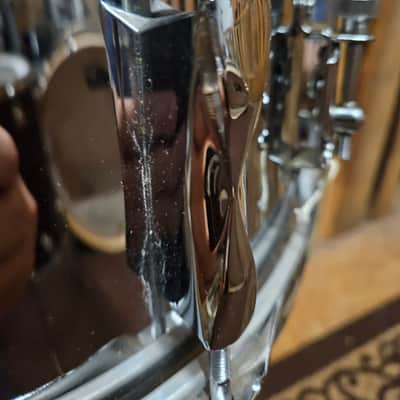 Premier Steel Snare Drum with Rare case 80s-90's - Chrome image 5