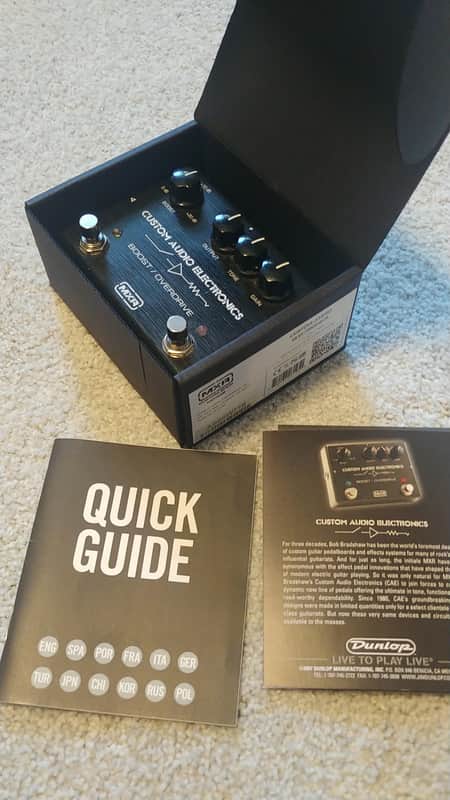 Guitar overdrive/distortion pedal: MXR MC402 CAE Boost / Overdrive 2006 - Present - Black image 1