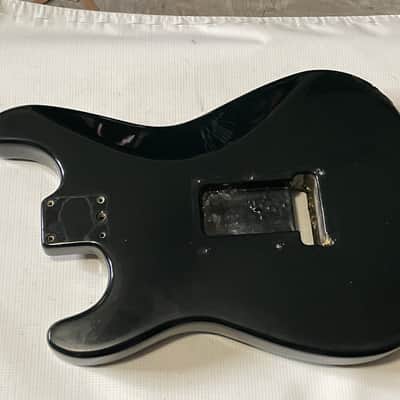 1990 USA Fender American Stratocaster Black Guitar Body 2 Post Tremolo Ready image 16