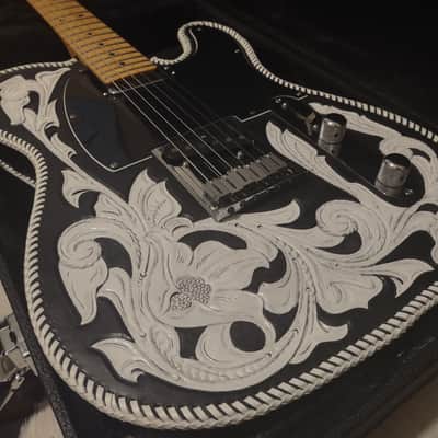 1997 Fender Telecaster American Standard w/Waylon Jennings-style Custom Leather Cover/Wrap & Hard Case image 3
