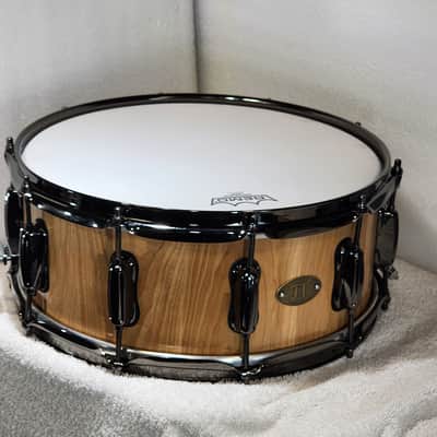 JT Custom Drums 14x6 Hickory Solid Stave Snare Drum 2025 - Natural color/lacquer image 4