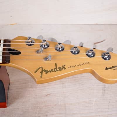 Fender Deluxe Series Acoustasonic Stratocaster 2003 Sapphire Blue Transparent w/ Bag image 3