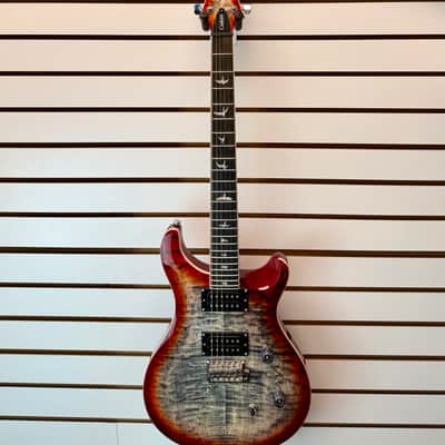 PRS SE Custom 24 Quilt Top 2024 Charcoal Cherry Burst with Gig Bag - Pre Owned image 1