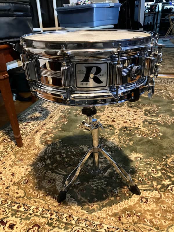 Rogers "Big R" Dyna-Sonic 5x14" Brass Snare Drum 1975 - 1984 - Chrome image 1
