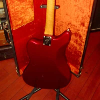 1966 Fender Jaguar Candy Apple Red w/ Matching Headstock image 5