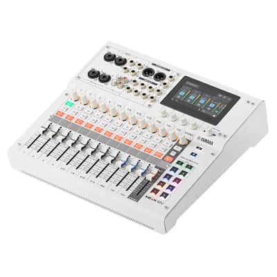 Yamaha MGX12V W 18-Channel Digital Mixing Console All-White On-Camera Studio Bundle with HDMI 4K Video Capture, 2x DBR15 15-Inch 1,000W Powered Loudspeakers, and HPH-MT5W White Closed-Back Studio Monitor Headphones image 2