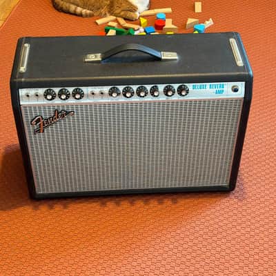 Fender '68 Custom Deluxe Reverb 2-Channel 22-Watt 1x12" Guitar Combo 2013 - Present - Black image 6