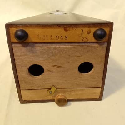 Fully Restored Paquet Antique Maelzel Bell Metronome 1900s Walnut / Fruitwood, Has Silver Trim image 9