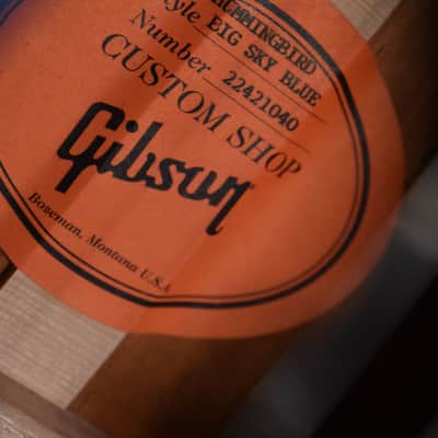 2021 Gibson Custom Shop Ltd Ed Hummingbird Acoustic-Electric Guitar | Big Sky Blue Finish W/OHSC image 9