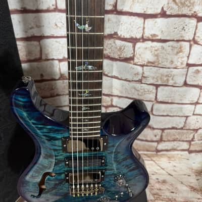PRS Special 22 Semi-Hollow Wood Library - Quilted -FM Neck - River Blue -Ziricote FB-Paisley Case image 8
