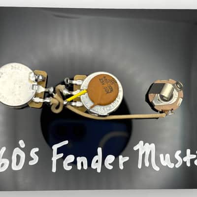 Fender Mustang 1960's wiring harness upgrade with 0.05uF 50v vintage ceramic capacitor image 1
