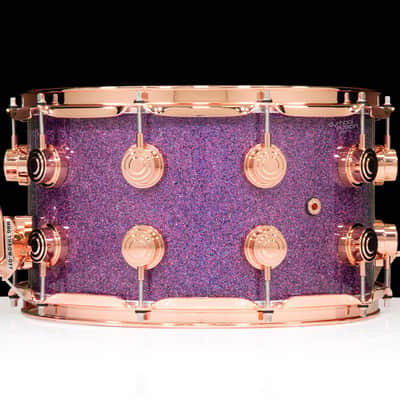 DW Collector's SSC Maple 8x14 Snare Drum - Purple Drift - Copper HW image 5