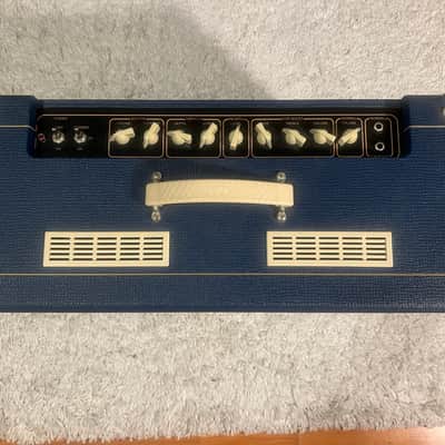 Vox AC15C1-BL Limited Edition Custom 2-Channel 15-Watt 1x12" Guitar Combo 2012 - Blue with Tygon Cloth image 2