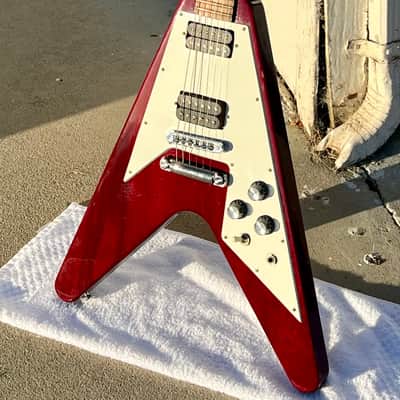 Vintage 1990 Gibson Flying V '67 Reissue Heritage Cherry w/ OHSC image 18