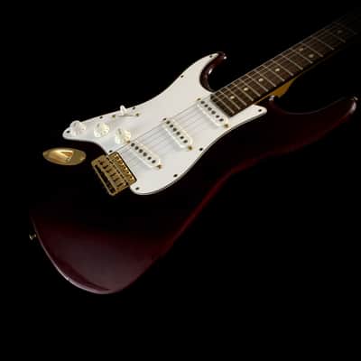 LEFTY! Custom Vintage Relic NOS Red Metallic ST72 Reverse Gold Hardware Gibson Conversion 24.75” Scale HSC image 22