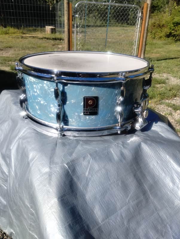 Premier  Royal ace Aquamarine pearl snare drum