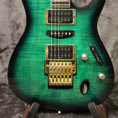 Ibanez S540 FM Custom 1996 Green Burst | Reverb