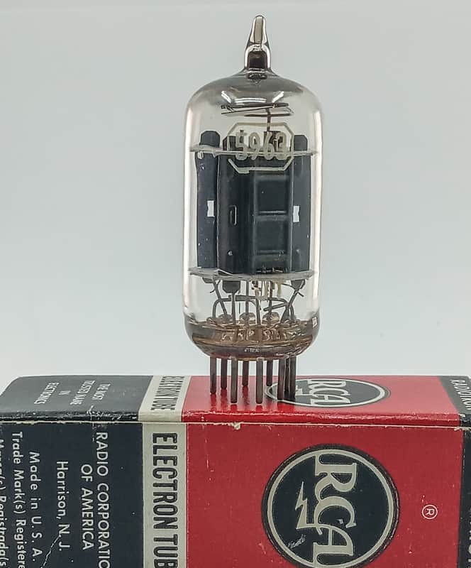 NOS GAIN TESTED RCA 12AU7/5963/BLACK PLATES/HICKOCK TESTED image 1