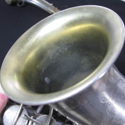 Conn Alto Sax, Vintage, Silverplate ?? 1924/25 ?? Silver image 3