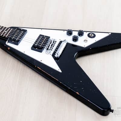 Gibson Custom Shop Kirk Hammett 1979 Flying V Murphy Lab Aged Ebony image 7