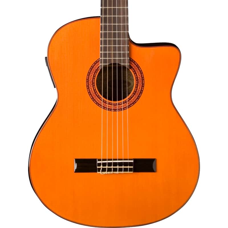 Washburn C5CE Classical Series Spruce/Catalpa Cutaway Nylon String with Electronics Natural image 2