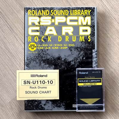 Roland U-110 / U-220 / U-20 / D-70 / MV-30 // SN-U110-10 Rock Drums // Voice Rom Data Card // BIG BOX!!