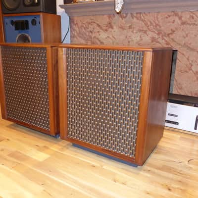 Pair of Modern Midcentury Vintage speakers Gorgeous Solid Wood image 3
